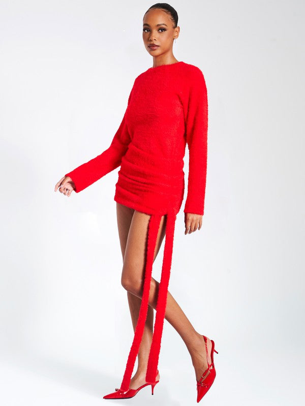 Knit Backless Sweater Dress