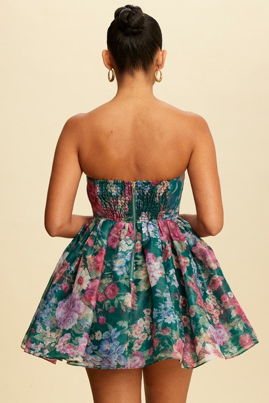 Vintage Floral Corset Dress