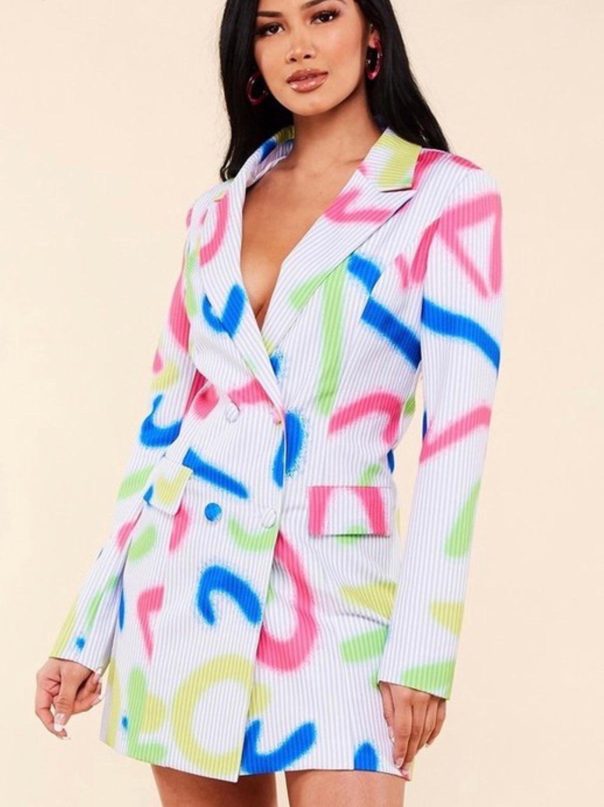 Graffiti Blazer Dress