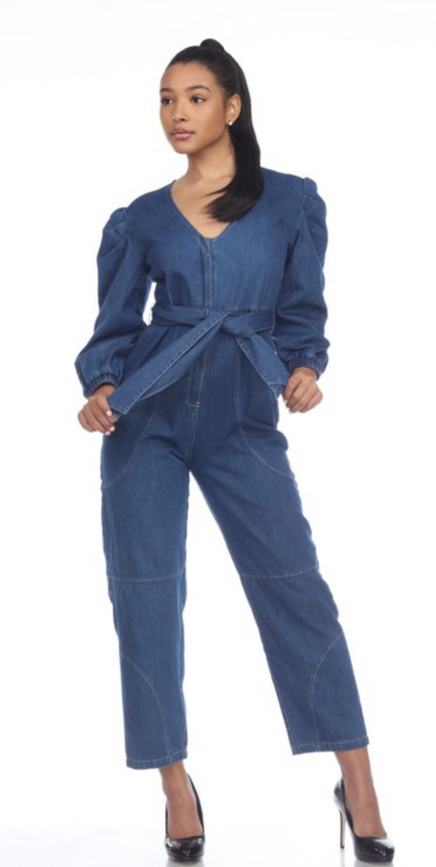 Denim Straight Leg One Piece