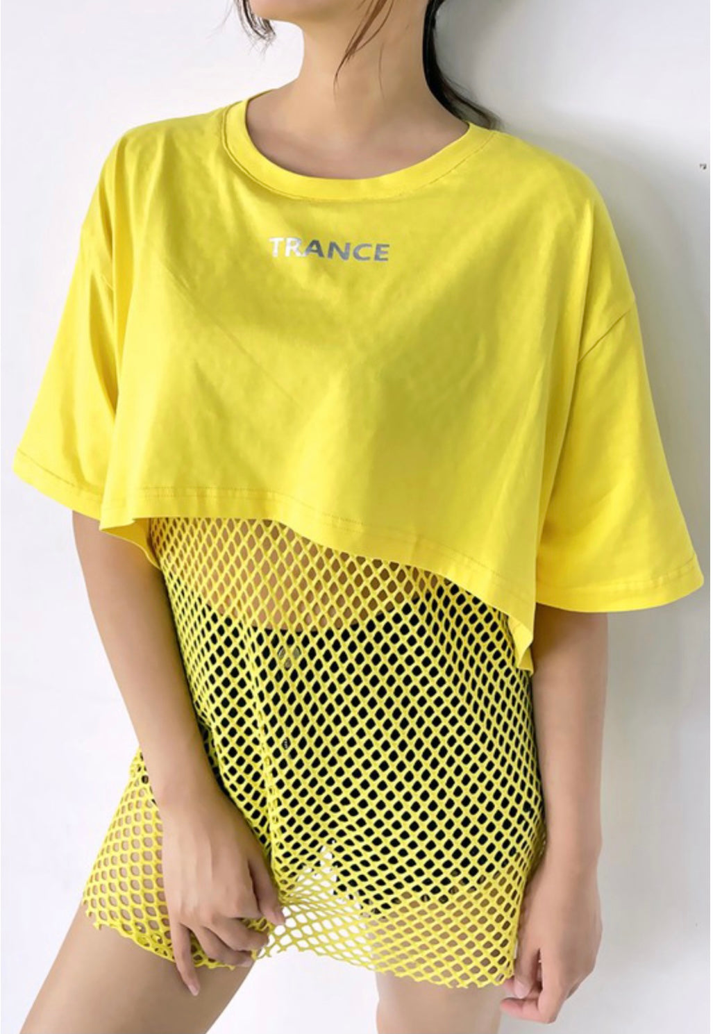 Two Piece Crop Top Fishnet